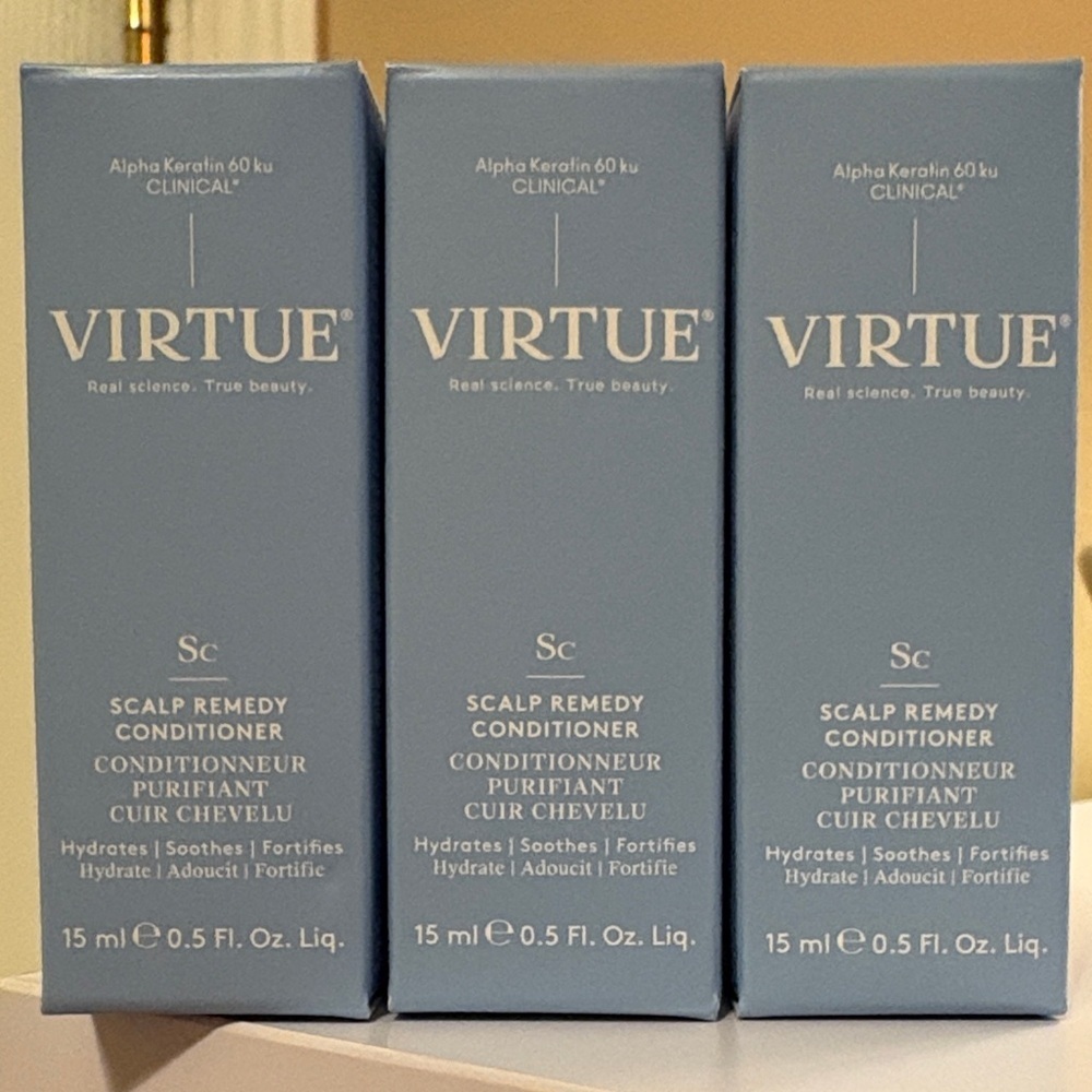 NEW Set Of 3 Virtue Scalp Remedy Conditioner